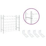 vidaXL Casier à bouteilles pour 36 bouteilles Blanc Métal