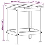 vidaXL Table d'appoint Blanc 38 x 38 x 46 cm Polyéthylène