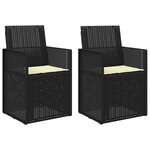 vidaXL Chaises de jardin salle à manger 2 pc Anthracite et crème PP