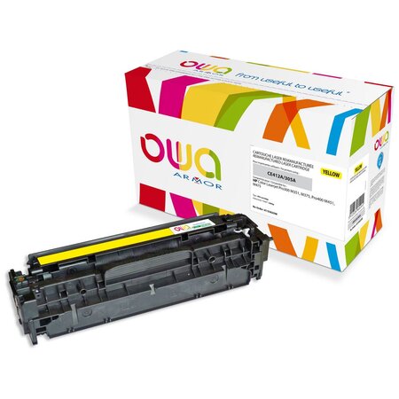 Toner d'encre remanufacturé, compatible pour HP 305A CE412A - Jaune