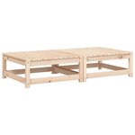 vidaXL Repose-pieds de jardin avec coussins 2 Pièces bois de pin massif