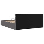 vidaXL Cadre de lit à rangement avec LED Gris Similicuir 180x200 cm