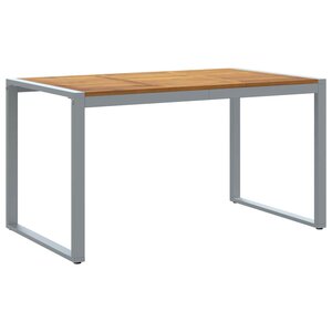 vidaXL Table de Jardin Gris 140 x 80 x 75 cm Bois d'Acacia Massif
