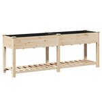 vidaXL Cache-pot de jardin avec étagère Beige 203 x 53 x 76 5 cm