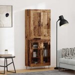 vidaXL Haut Armoire Bois Ancien 69 5 x 34 x 180 cm Bois d'ingénierie