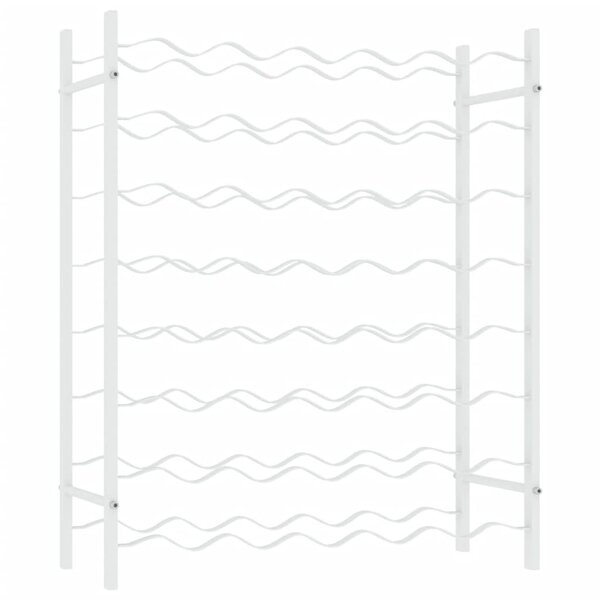 vidaXL Casier à bouteilles pour 48 bouteilles Blanc Métal