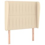 vidaXL Sommier à lattes de lit avec matelas Crème 100x200 cm Tissu