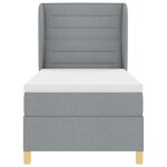 vidaXL Matelas à ressorts Gris clair 90x190 cm Tissu