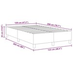 vidaXL Cadre de lit plateforme Gris clair 120 x 200 cm tissu
