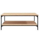 vidaXL Table basse chêne sonoma 100x100x40 cm bois d'ingénierie
