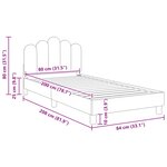 vidaXL Cadre de lit pour enfants avec tête de lit Noir 80 x 200 cm