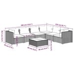 Salon de jardin meuble d'extérieur ensemble de mobilier 7 pièces avec coussins résine tressée noir 02_0017321