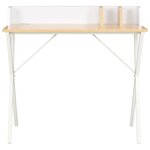 vidaXL Bureau Blanc et naturel 80x50x84 cm
