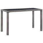 vidaXL Table de jardin Anthracite 123x60x74 cm Résine tressée