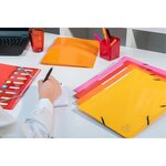 Chemise À Élastiques 3 Rabats Maxi Capacity Carte Lustrée Pelliculée 425gm2 Iderama A4 - Rose - X 25 - Exacompta