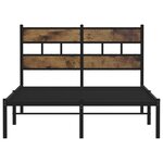 vidaXL Cadre de lit en métal sans matelas chêne fumé 120x200 cm