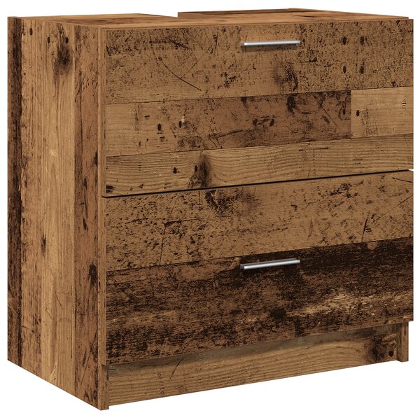 vidaXL Cabinet de lavabo Vieux Bois 59x37x59 cm Bois reconstitué