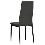 vidaXL Chaises à manger lot de 6 gris foncé tissu