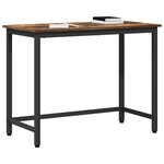 vidaXL table Chêne fumé 80 x 50 x 76 5 cm Bois d'ingénierie et acier