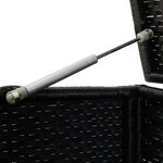 vidaXL Boîte de rangement de jardin résine tressée 200x50x60 cm noir