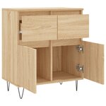 vidaXL Buffet Chêne sonoma 60x35x70 cm Bois d'ingénierie