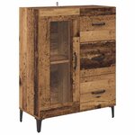 vidaXL Haut Armoire Bois Ancien 69 5 x 34 x 180 cm Bois d'ingénierie