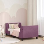vidaXL Cadre de lit pour enfants avec tête de lit Violet 80 x 160 cm