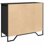 vidaXL Buffet noir 91x35 5x74 5 cm bois d’ingénierie