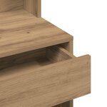 vidaXL Coiffeuse avec miroir chêne artisanal 74 5x40x141 cm