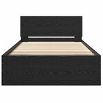 vidaXL Cadre de lit Chêne noir 203 x 185 x 70 cm Bois d'ingénierie