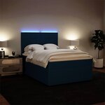 vidaXL Sommier à lattes de lit et matelas bleu 140x200 cm velours