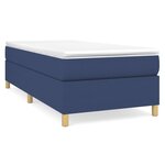 vidaXL Cadre de lit Bleu 90x200 cm Tissu
