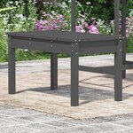 vidaXL Banc de jardin gris 80x44x45 cm bois massif de pin