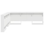 vidaXL Tête de lit de rangement Blanc 180 cm Bois d'ingénierie