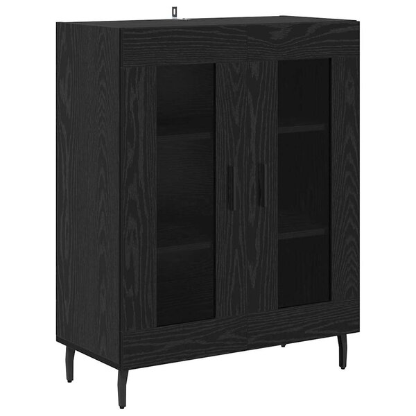 vidaXL Buffet Chêne noir 69 5 x 34 x 90 cm Bois d'ingénierie