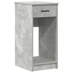 vidaXL Support de tour d'ordinateur et tiroir gris béton 35x45x77 cm