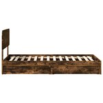 vidaXL Lit de Rangement Chêne fumé 75 x 190 cm Bois d'ingénierie