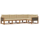 vidaXL Ensemble de canapés d'extérieur 5 Pièces Naturel et Beige