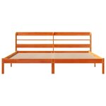 vidaXL Cadre de lit et tête de lit sans matelas cire marron 200x200 cm