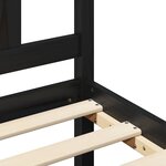 vidaXL Cadre de lit sans matelas noir 140x190 cm bois massif