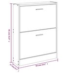 vidaXL Armoire à chaussure Blanc brillant 59x17x81 cm Bois ingénierie