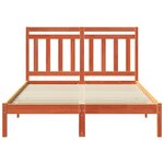 vidaXL Cadre de lit Cire marron 205 5 x 165 5 x 100 cm