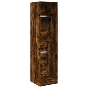 vidaXL Garde-robe chêne fumé 50x50x200 cm bois d'ingénierie