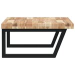 vidaXL Étagère de vasque murale acier et bois massif d'acacia