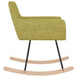 Vidaxl chaise à bascule vert tissu