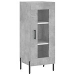vidaXL Buffet Gris béton 34 5x34x90 cm Bois d'ingénierie