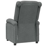 vidaXL Fauteuil de massage Gris foncé Tissu