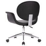 vidaXL Chaises pivotantes à manger lot de 4 noir similicuir