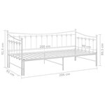 vidaXL Cadre de canapé-lit extensible sans matelas blanc 90x200 cm