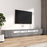 vidaXL Ensemble de meubles TV avec lumières LED 3 Pièces Sonoma gris